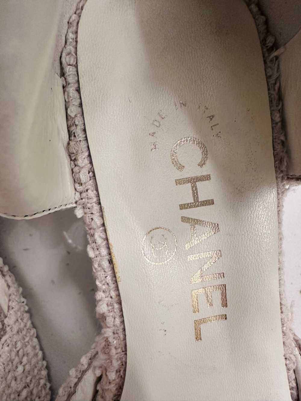 Chanel CC Turnlock Tweed and Patent Leather Mary Jane Flats - Picture 6 of 9